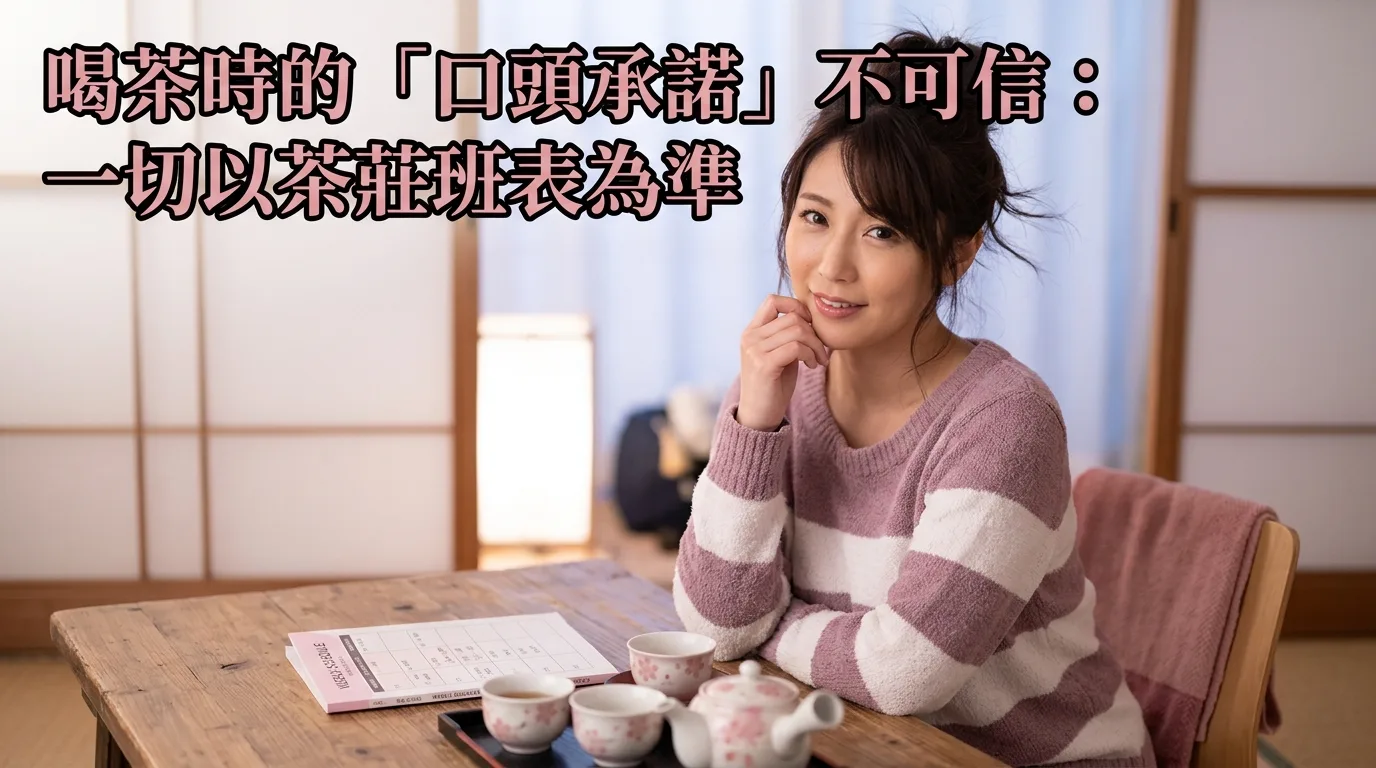 喝茶時的「口頭承諾」不可信：一切以茶莊班表為準